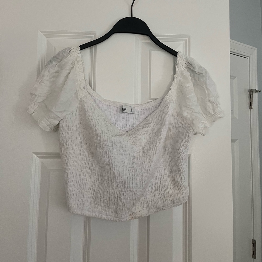 Hollister cropped ruched top